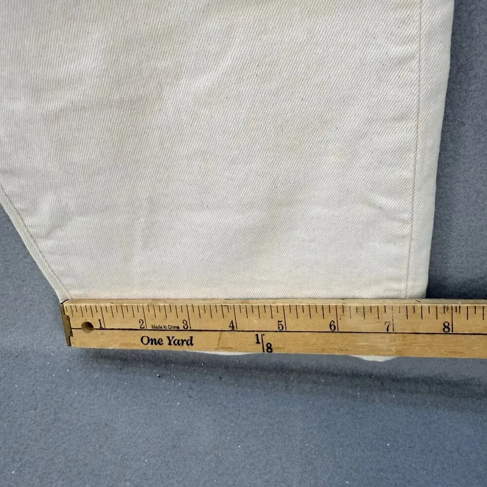 Madewell Jeans Women's 28 (6) Cream 90s Straight Leg High Rise Fit Summer EUC - Picture 14 of 14